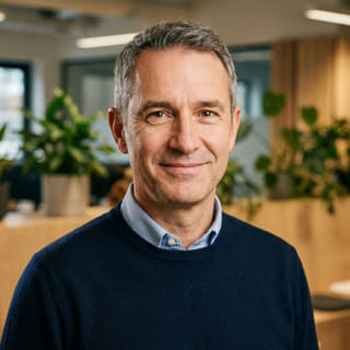 James Mitchell, oppført som administrerende direktør hos Kilde Vermofoss, i et profilbilde